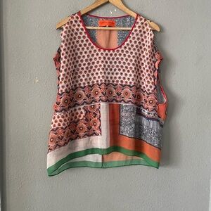 Clover Canyon Multicolor Cold Shoulders Sheer Top